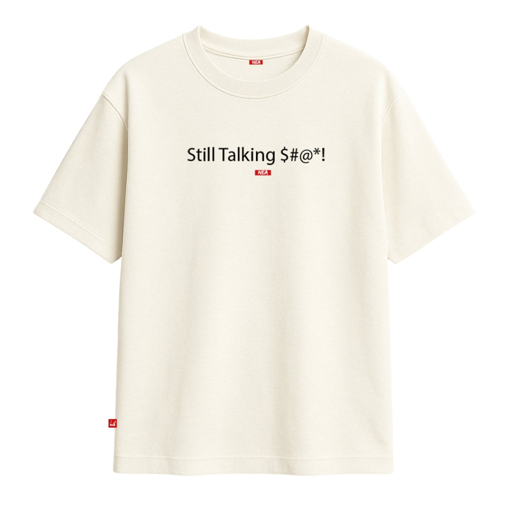 TALKING CAMISETA OVERSIZE MARFIL
