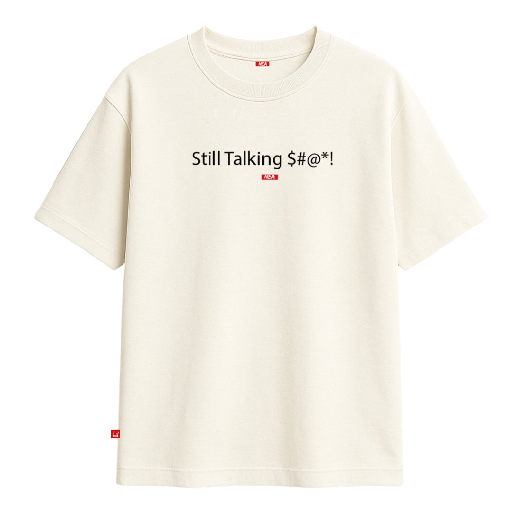 TALKING CAMISETA OVERSIZE MARFIL
