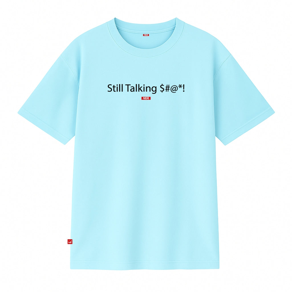 TALKING CAMISETA OVERSIZE AZUL