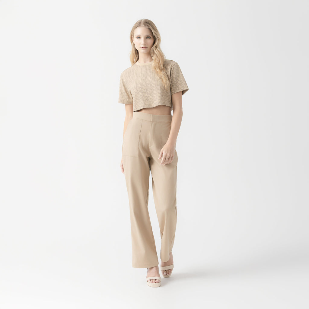 ALEXIA CROP TOP WOMEN IRISH CREAM