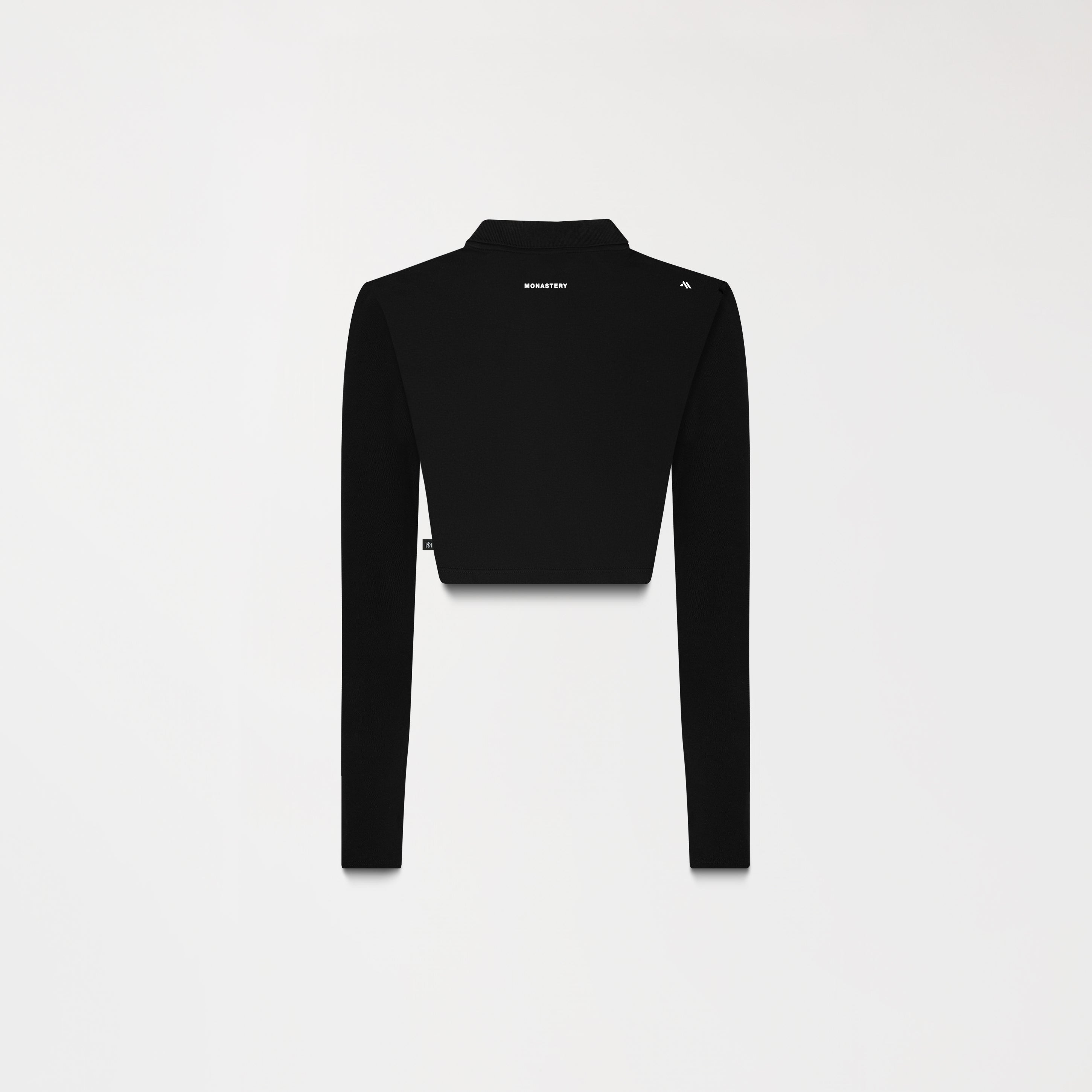 APRILE CROP TOP POLO WOMEN BLACK