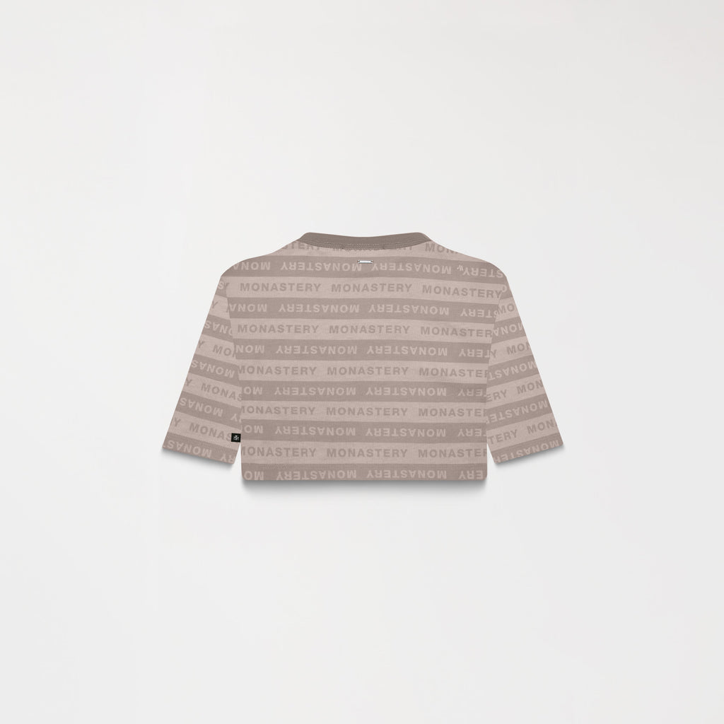 ASH CROP TOP WOMEN TAUPE GRAY