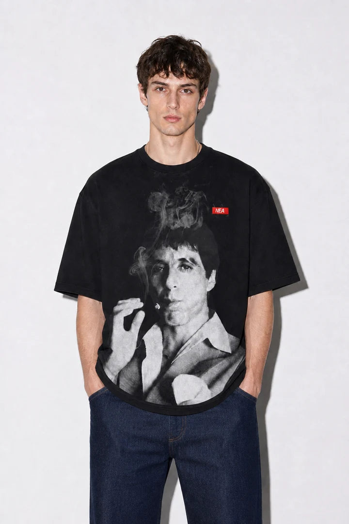 PURO CAMISETA OVERSIZE NEGRO
