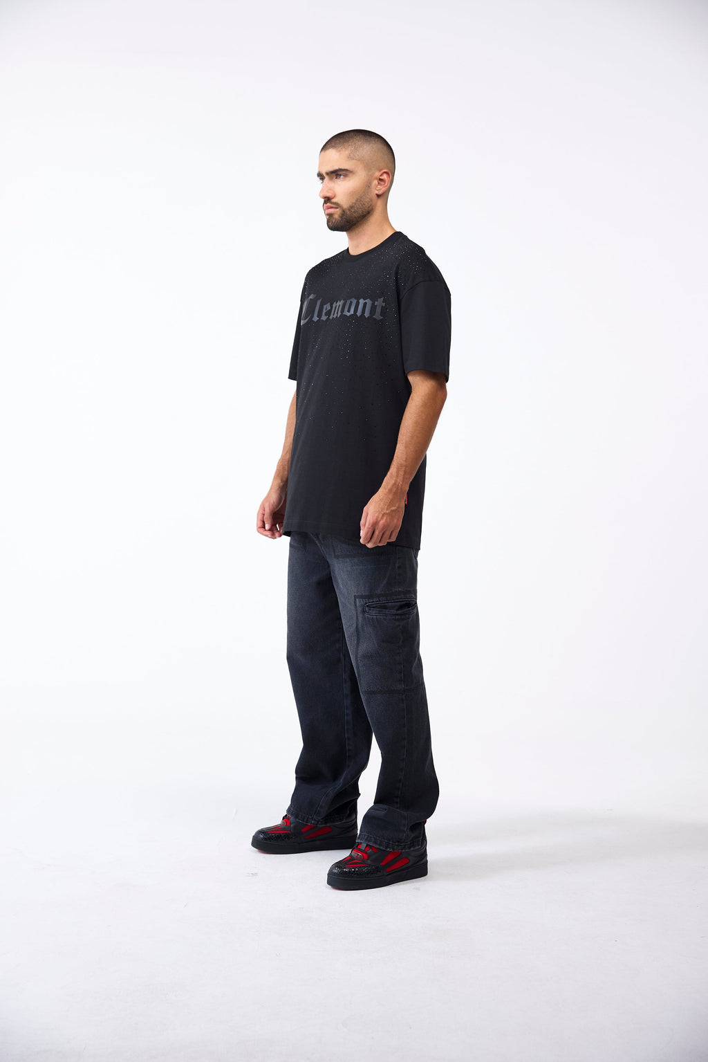 CAMISETA MASCULINO INTERLUDIO NEGRO CLEMONT