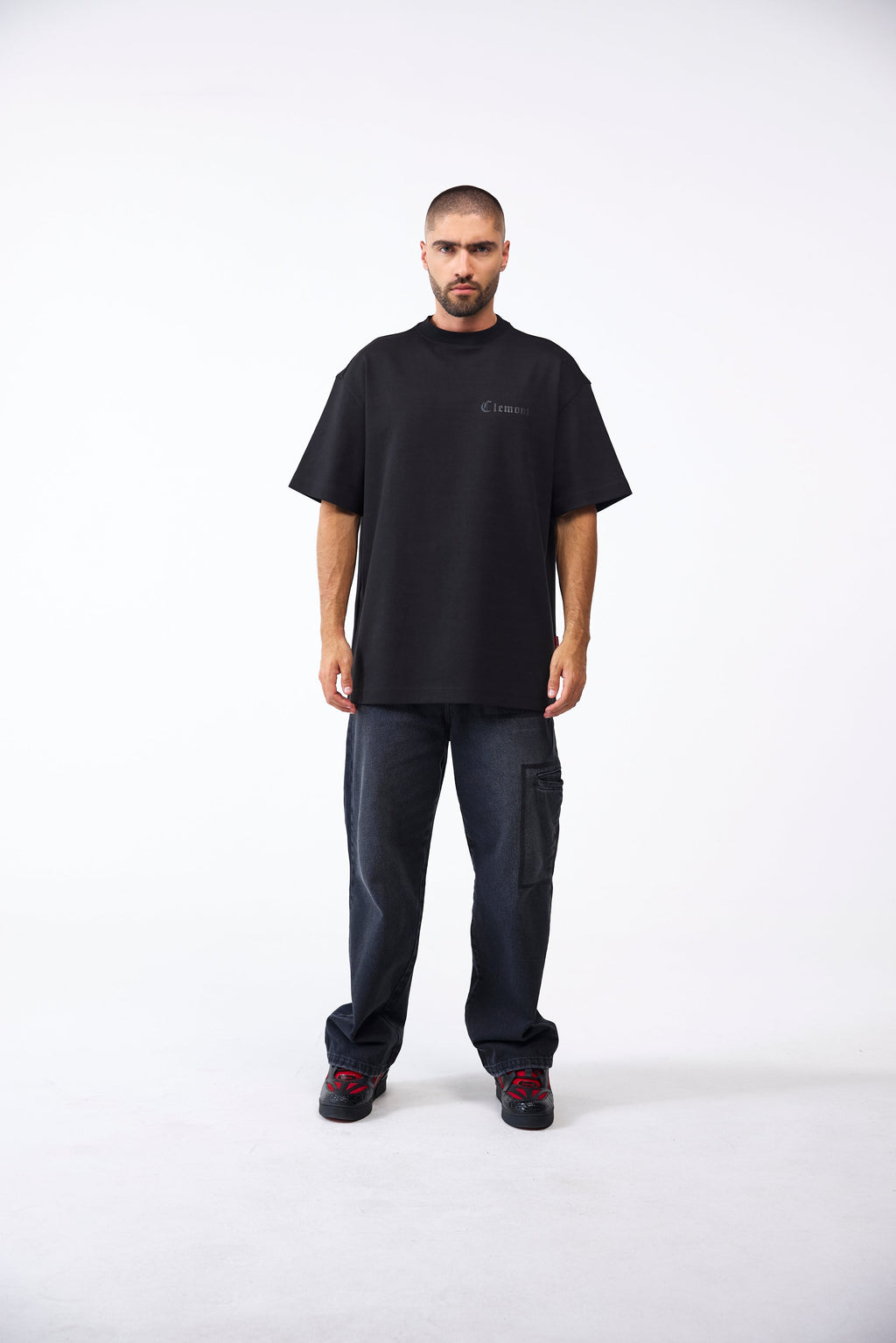 CAMISETA OVERSIZED MASCULINO ONIRICO NEGRO CLEMONT