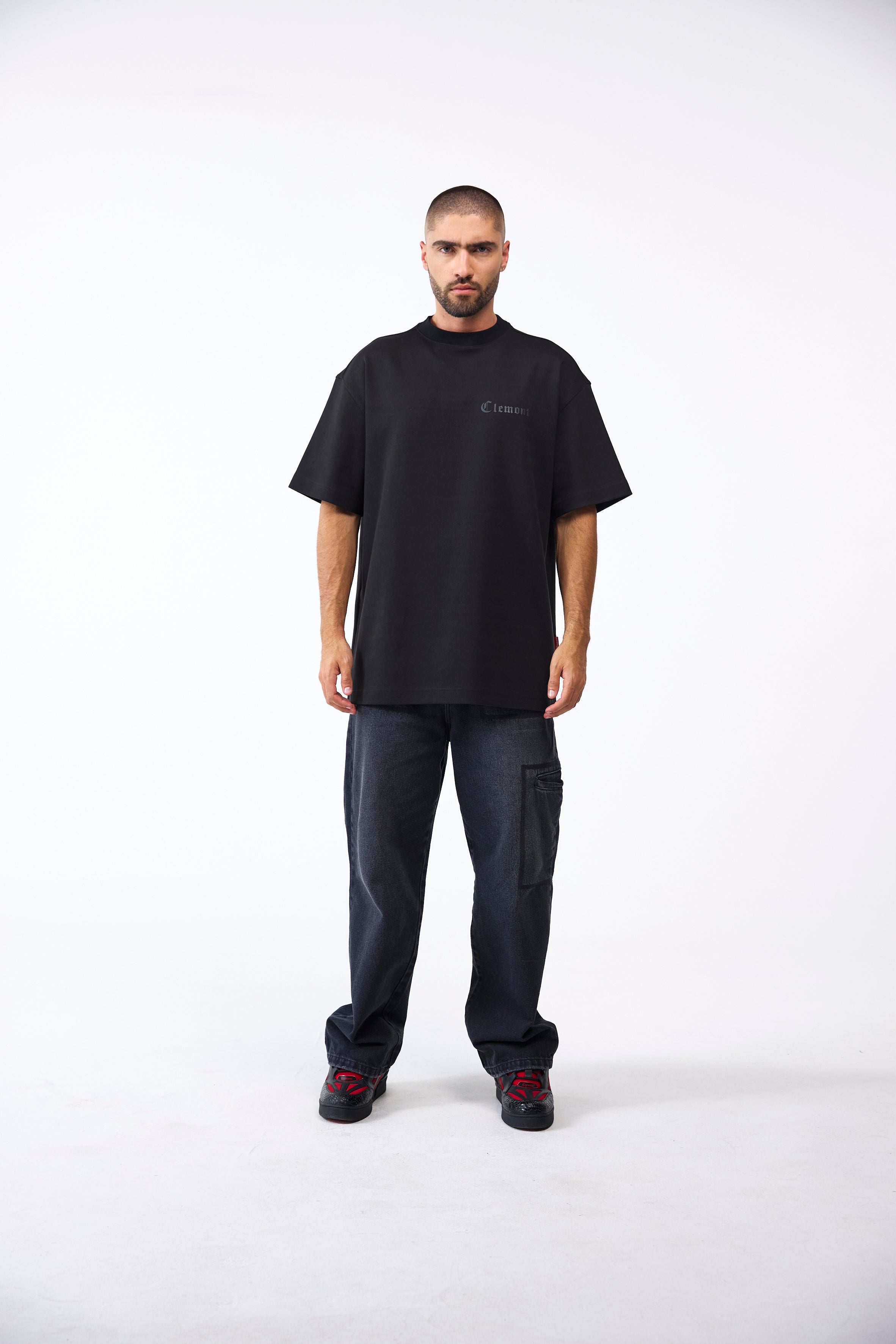 CAMISETA OVERSIZED MASCULINO ONIRICO NEGRO CLEMONT