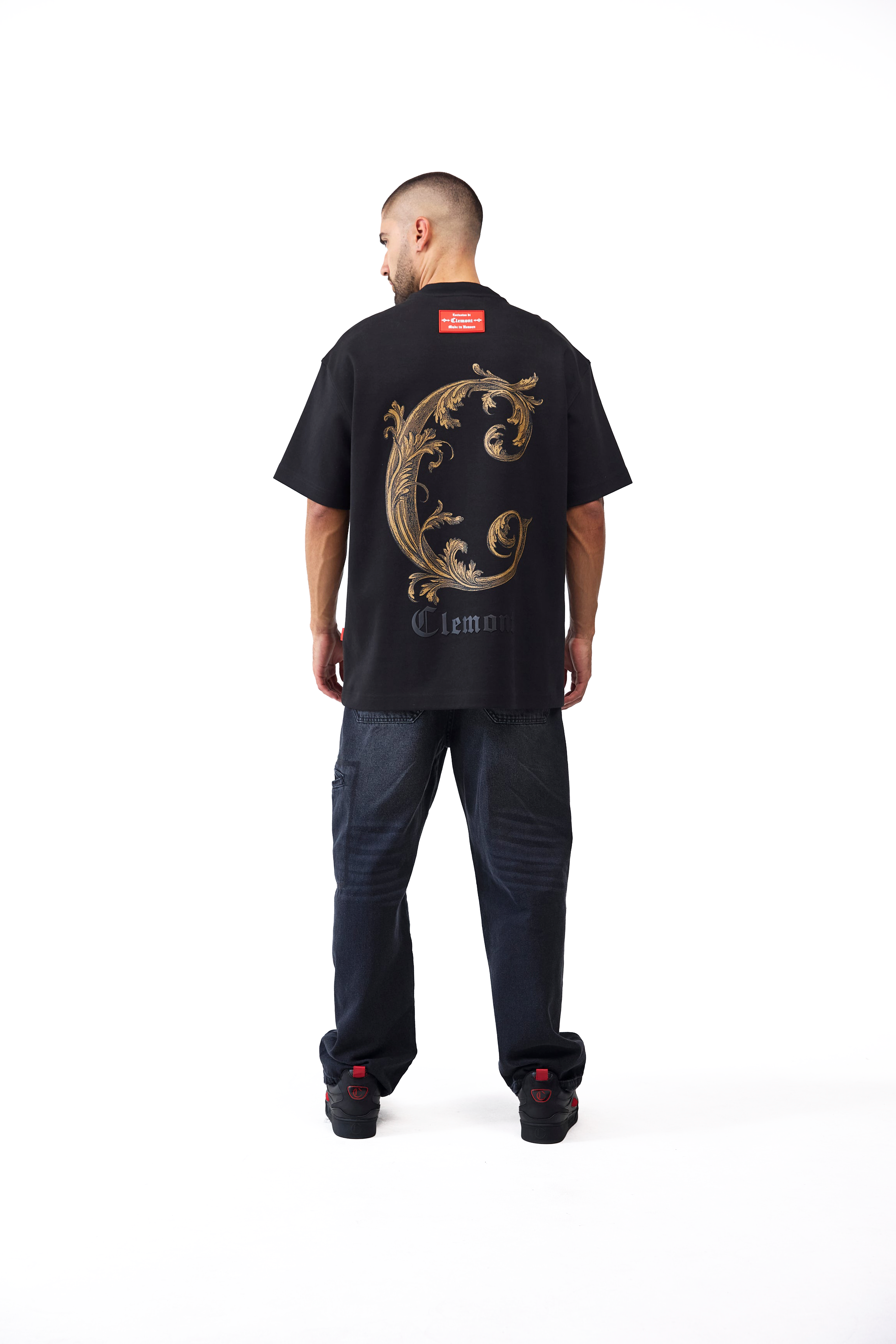 CAMISETA OVERSIZED MASCULINO ONIRICO NEGRO CLEMONT