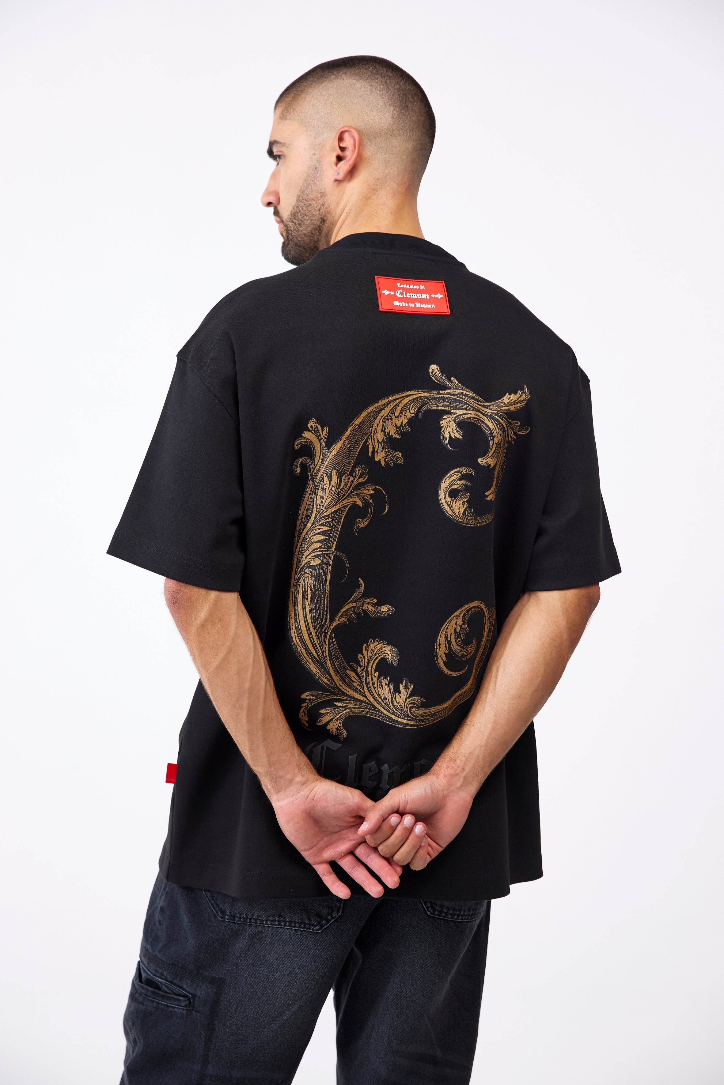 CAMISETA OVERSIZED MASCULINO ONIRICO NEGRO CLEMONT