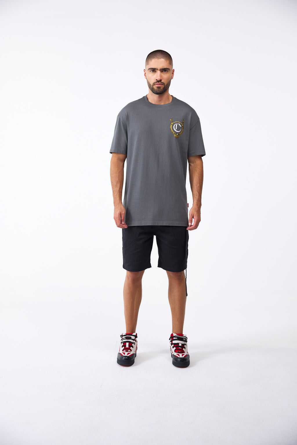 CAMISETA MASCULINO CUPOLA GRIS OSCURO CLEMONT