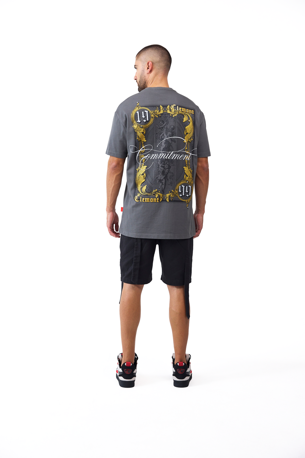 CAMISETA MASCULINO CUPOLA GRIS OSCURO CLEMONT