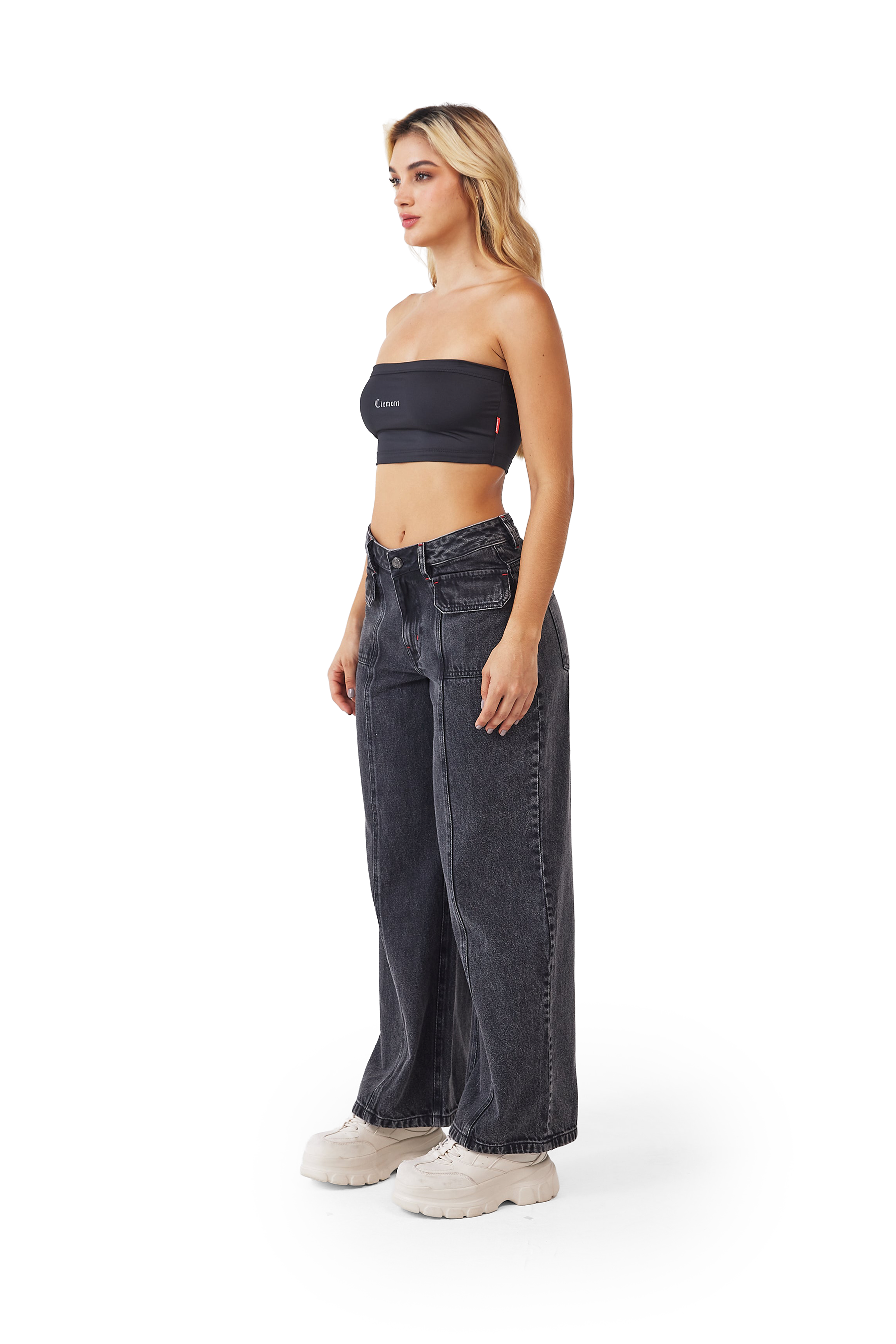 CROP TOPS RESA  NEGRO CLEMONT