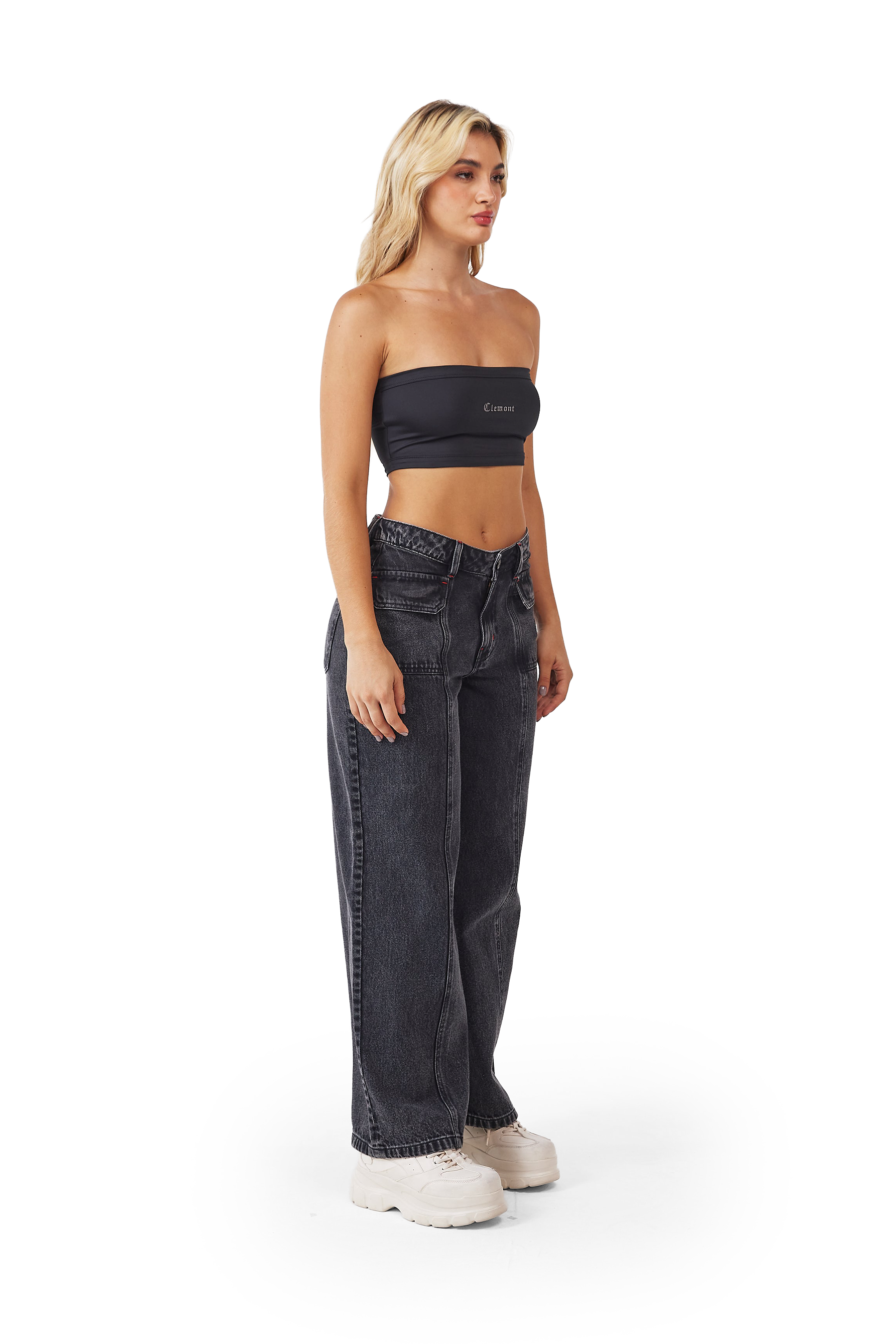 CROP TOPS RESA  NEGRO CLEMONT