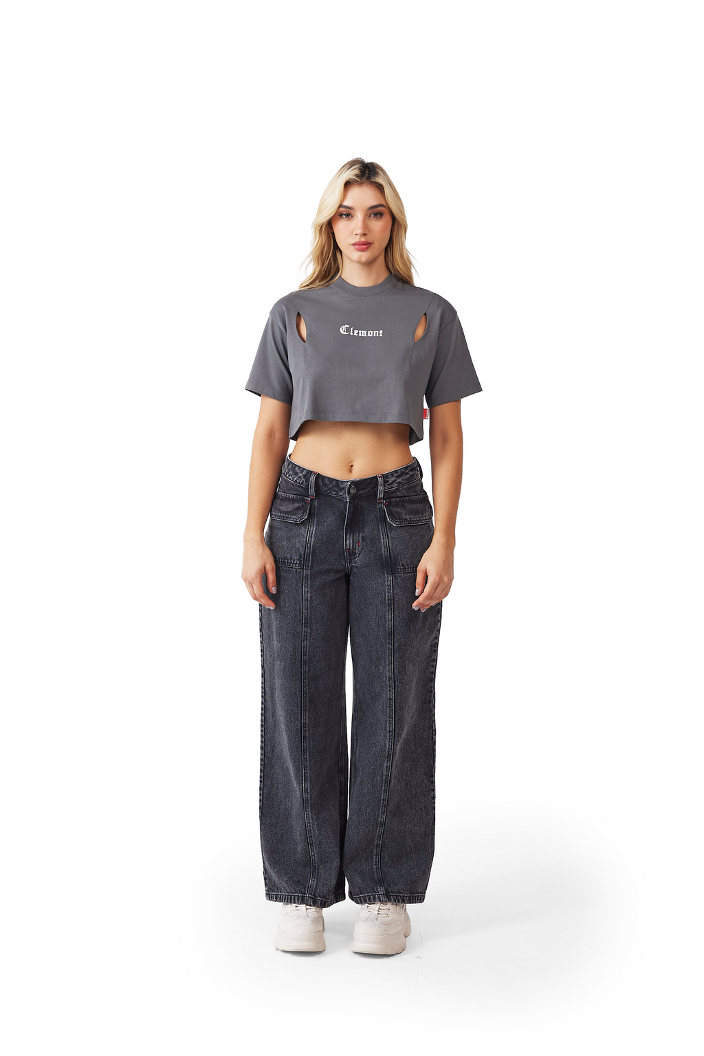 CROP TOPS MALATTIA GRIS OSCURO CLEMONT