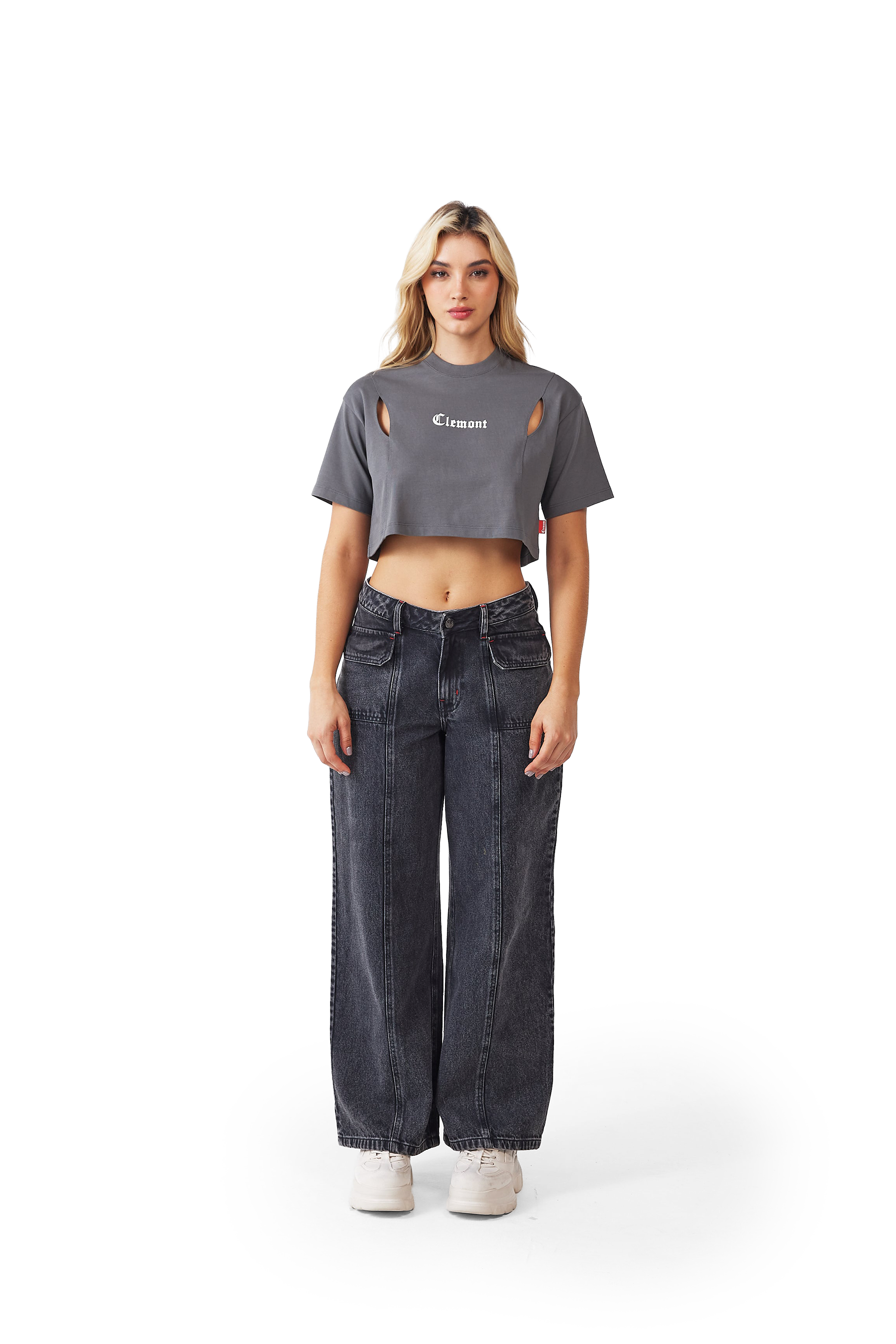 CROP TOPS MALATTIA GRIS OSCURO CLEMONT