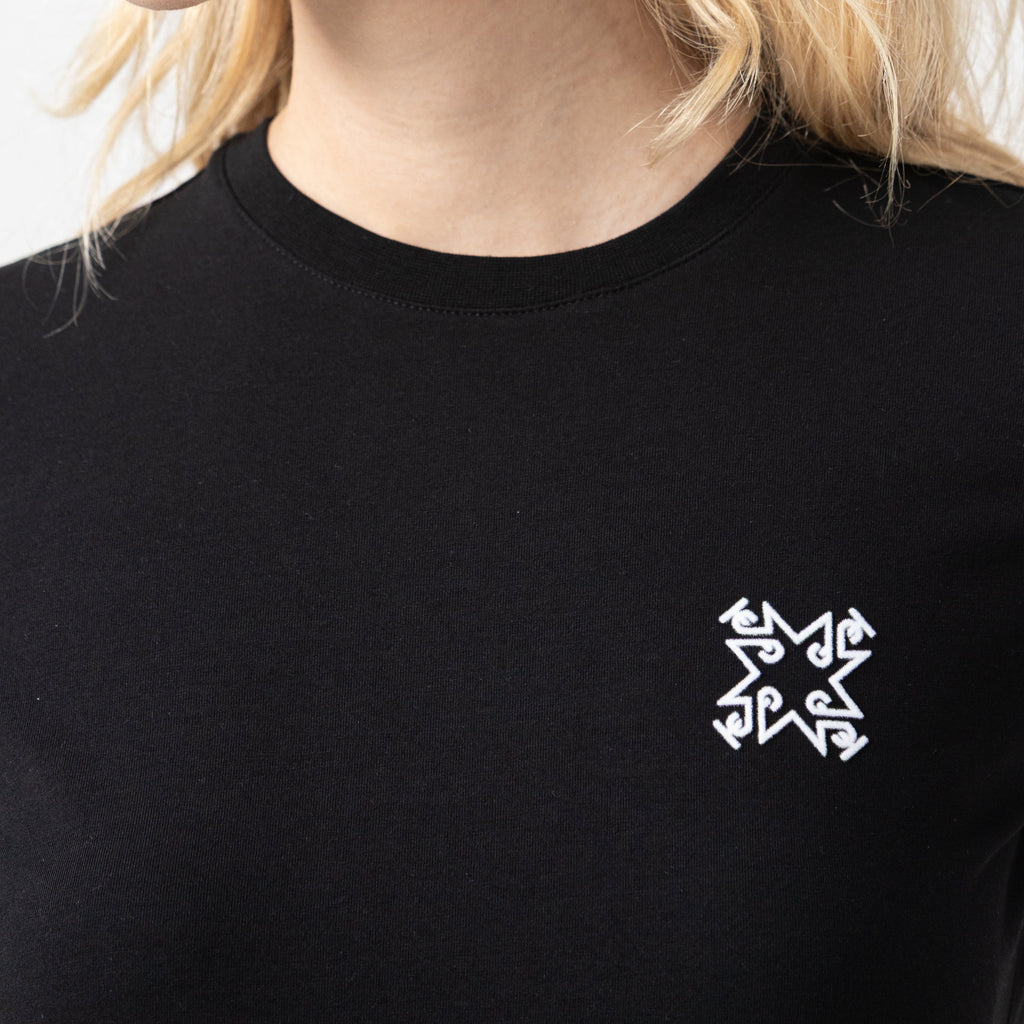 ADHRA T-SHIRT WOMEN BLACK METEORITE