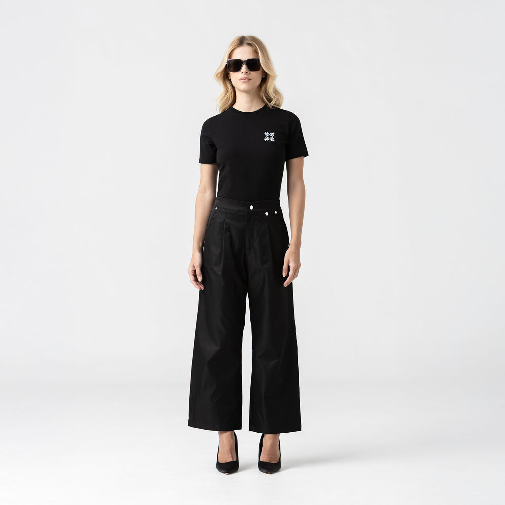 ADHRA T-SHIRT WOMEN BLACK METEORITE