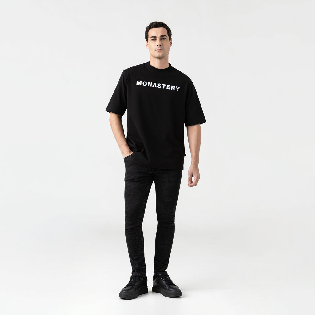 SPARTAN T-SHIRT OVERSIZED MEN BLACK