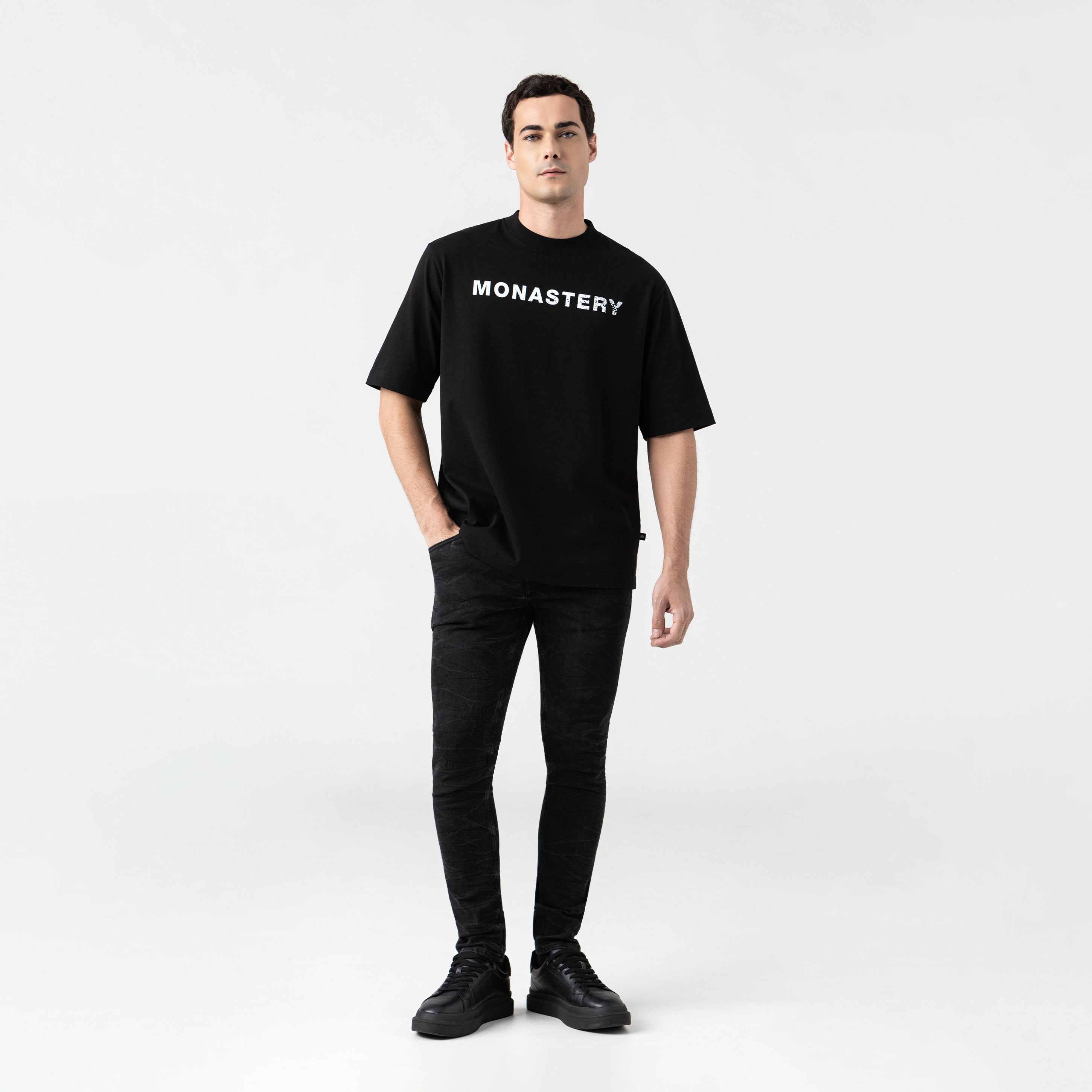SPARTAN T-SHIRT OVERSIZED MEN BLACK