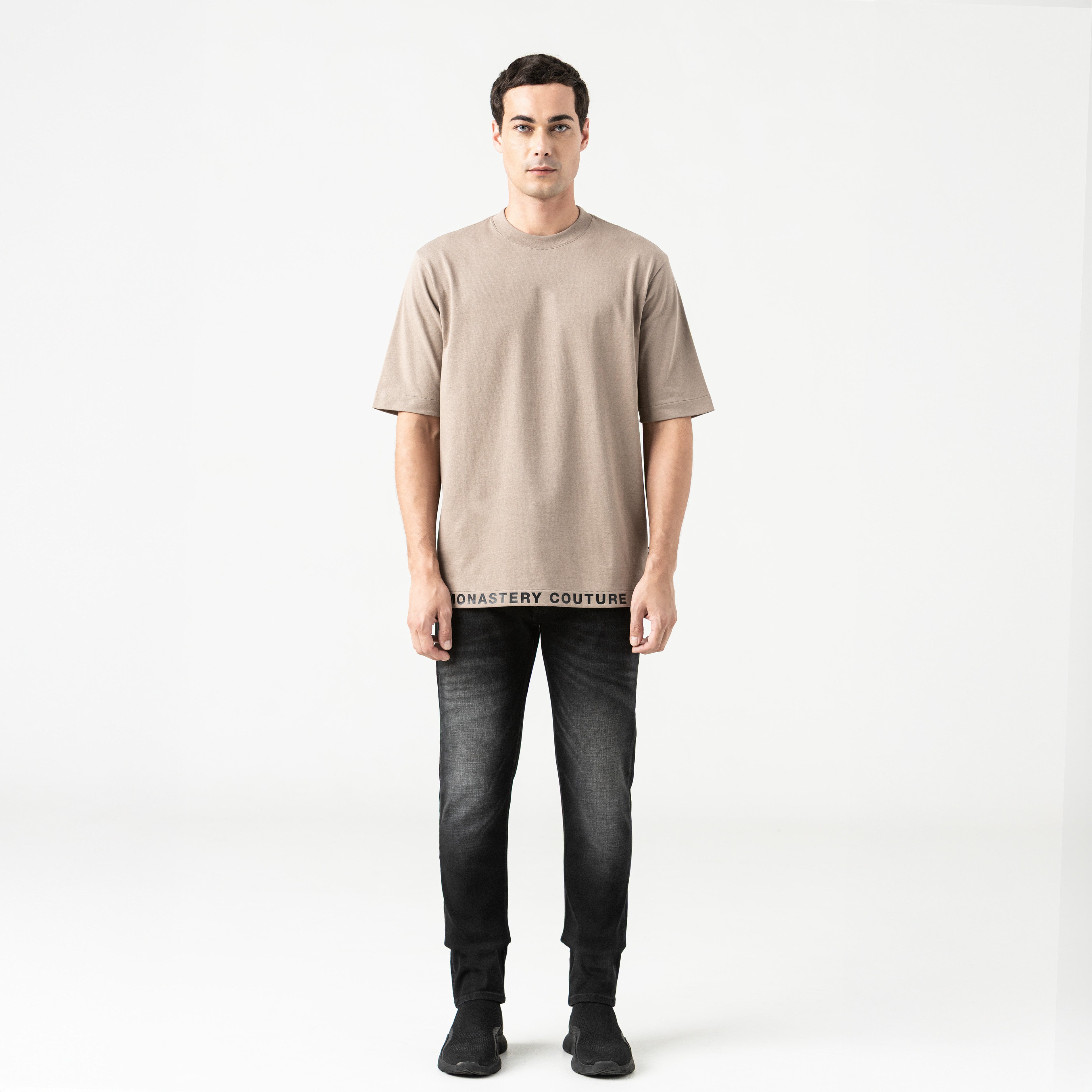 TUCKER T-SHIRT OVERSIZED MEN TAUPE GRAY