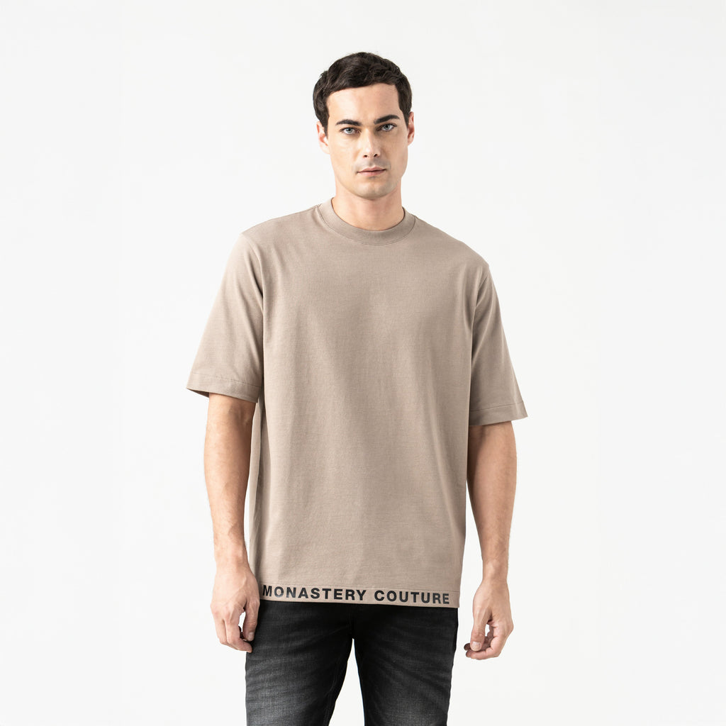 TUCKER T-SHIRT OVERSIZED MEN TAUPE GRAY