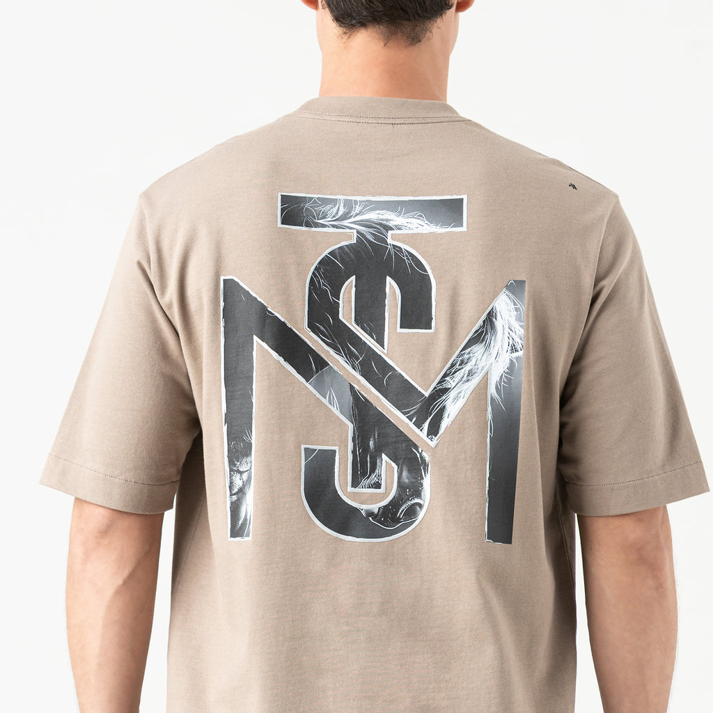 TUCKER T-SHIRT OVERSIZED MEN TAUPE GRAY