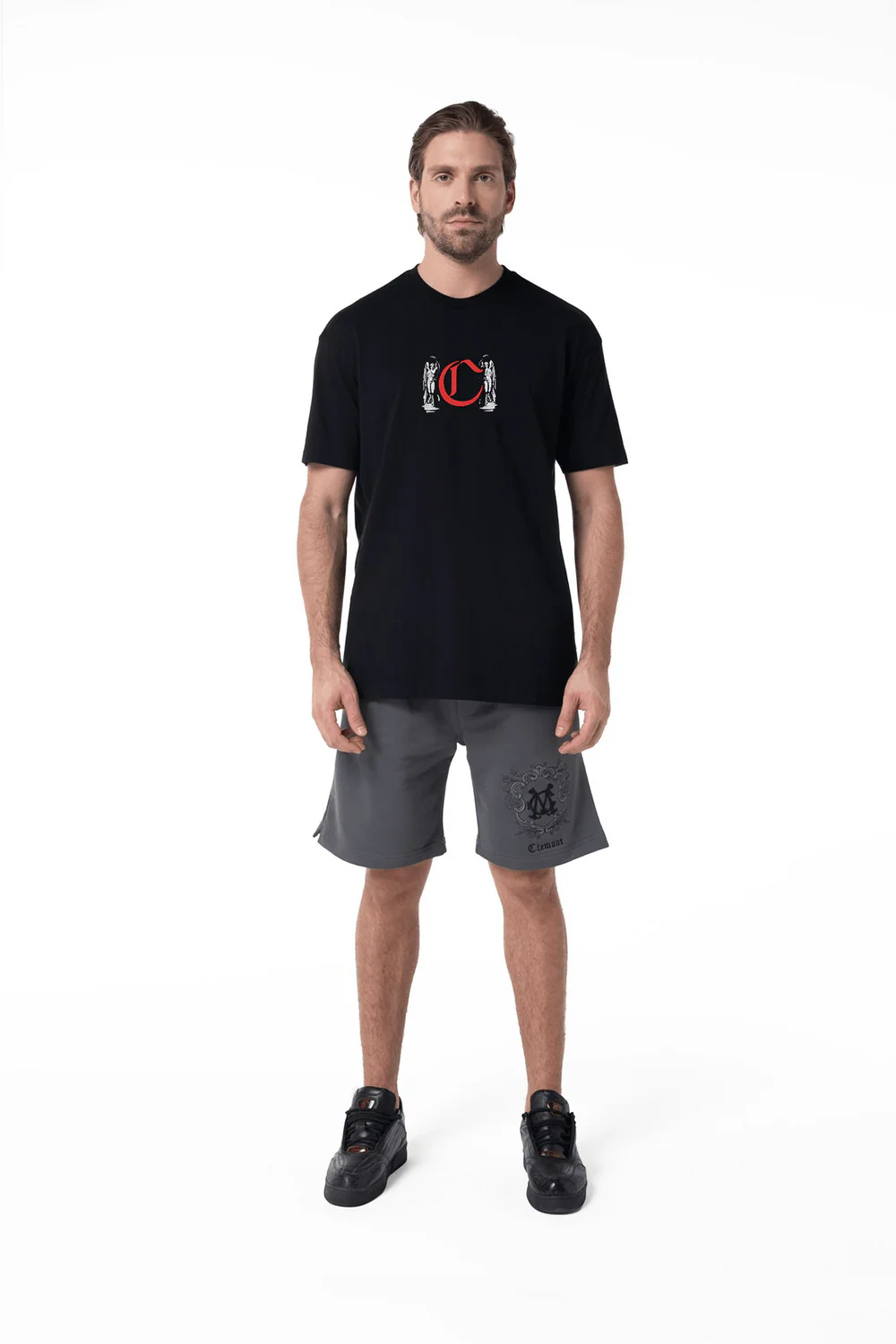CAMISETA HOMBRE INCRESPATURA NEGRO CLEMONT
