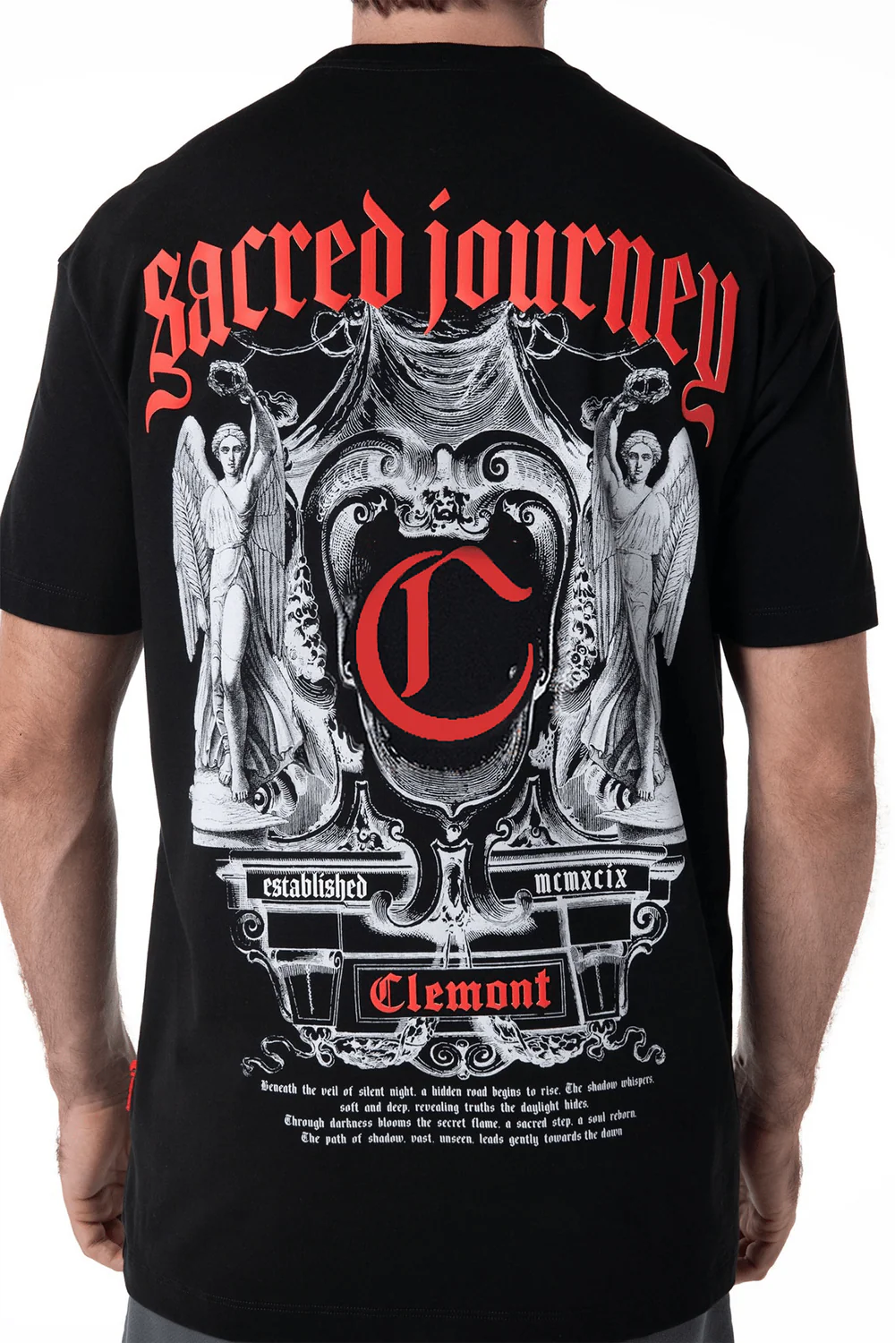 CAMISETA HOMBRE INCRESPATURA NEGRO CLEMONT