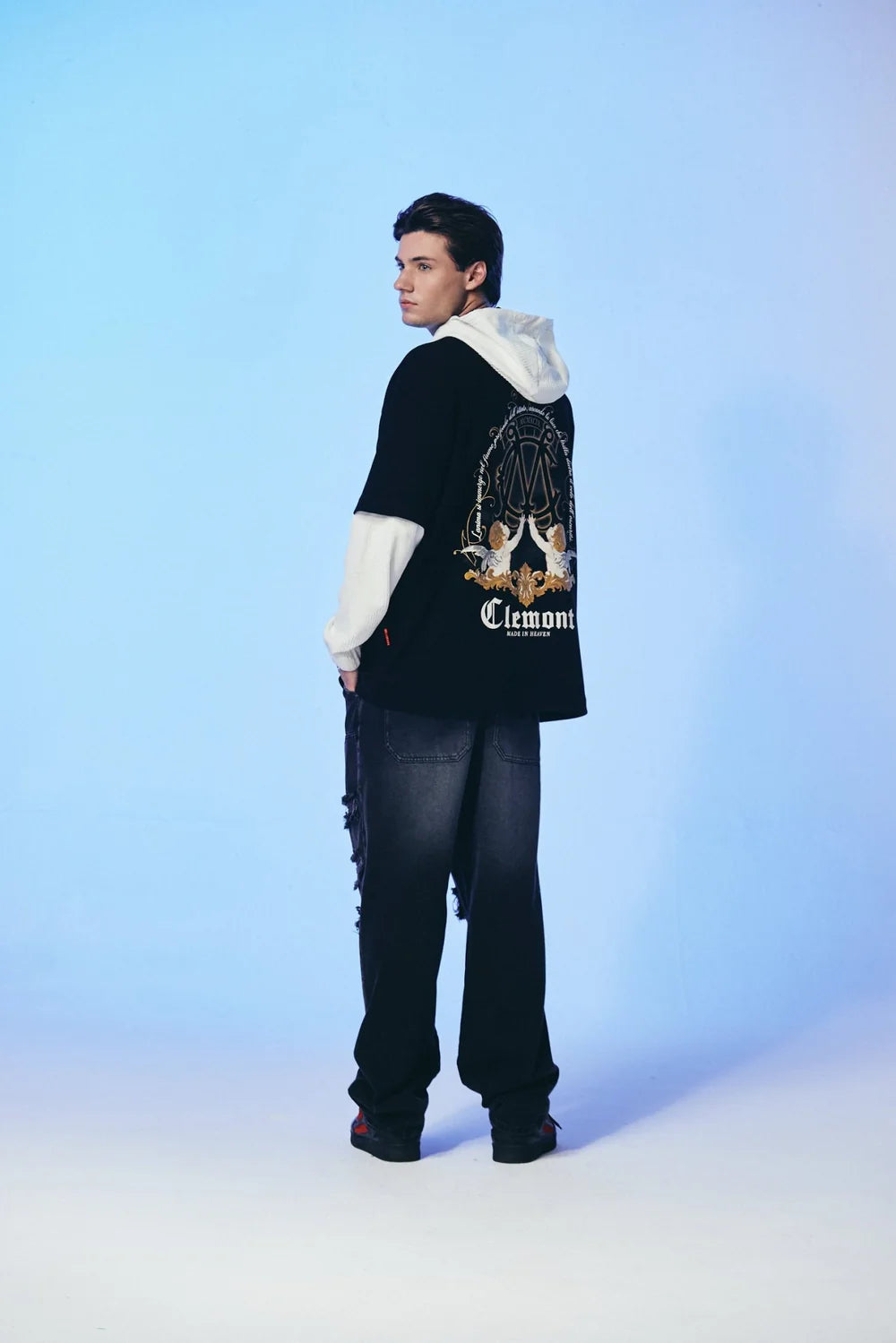 OVERSIZED T-SHIRT PALPITARE BLACK