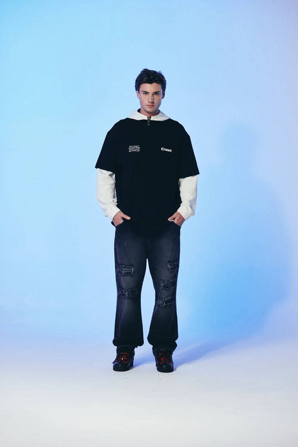 OVERSIZED T-SHIRT PALPITARE BLACK