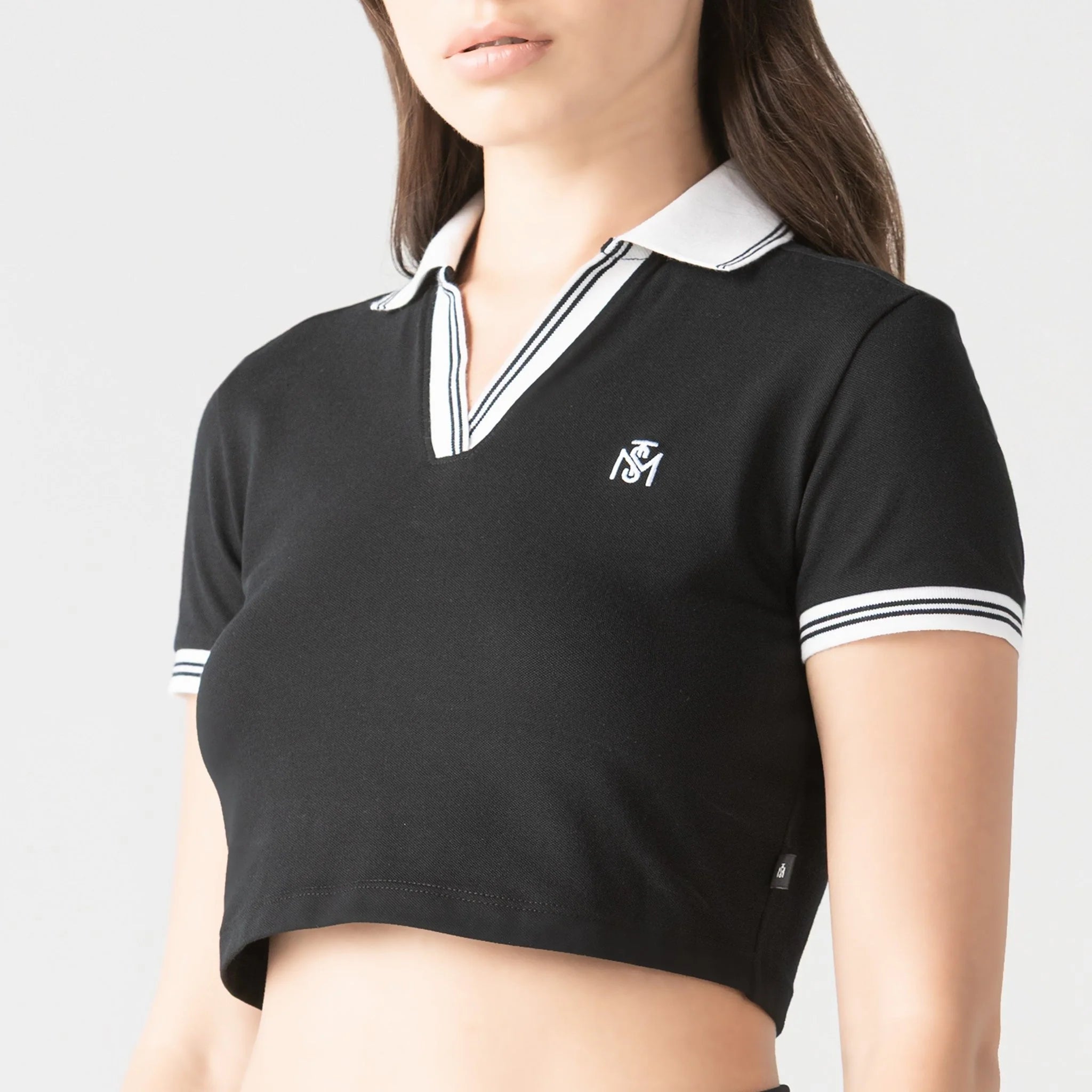 ELENTH CROP TOP  WOMEN BLACK