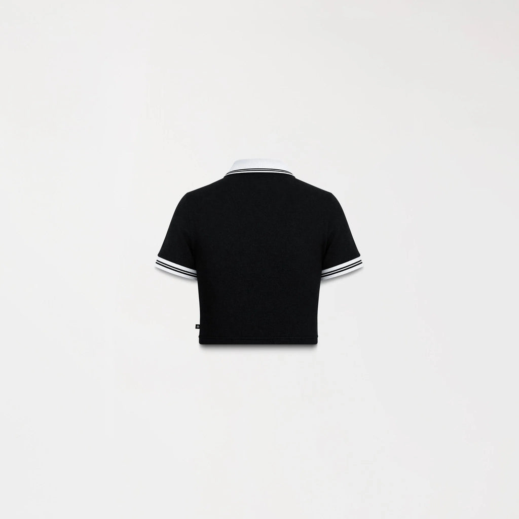 ELENTH CROP TOP  WOMEN BLACK