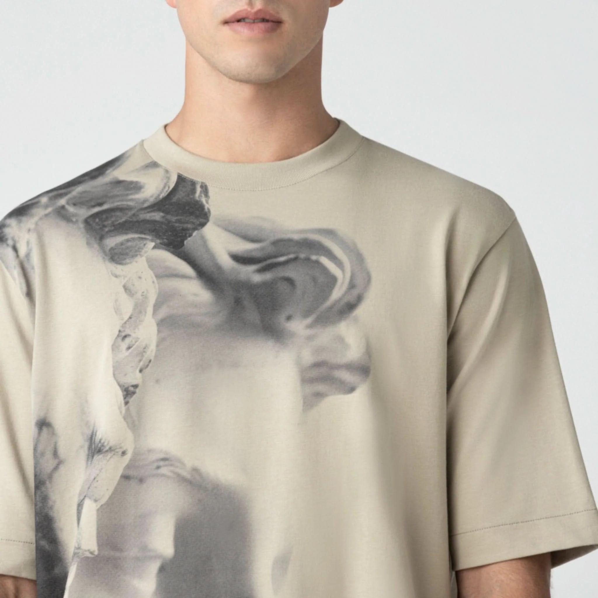 TERSIA T-SHIRT OVERSIZED MEN ABBEY STONE